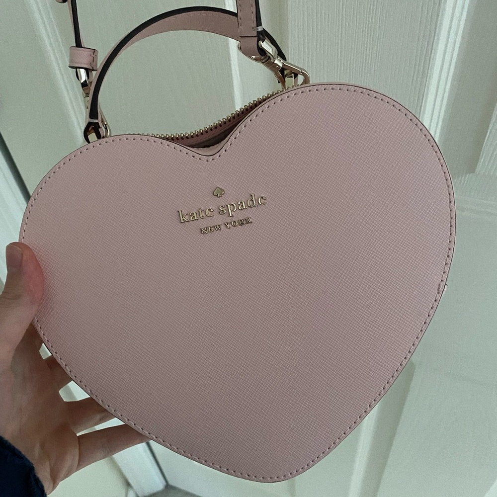 Kate Spade Surprise Love Shack Heart Purse: Chalk Pink